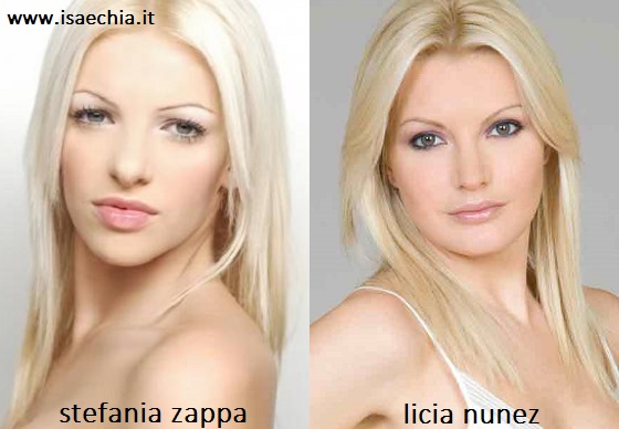 Somiglianza tra Stefania Zappa e Licia Nunez