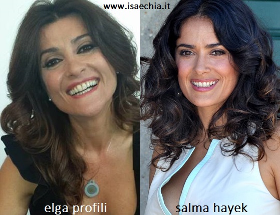 Somiglianza tra Elga Profili e Salma Hayek