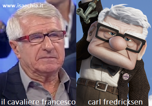 Somiglianza tra il cavaliere Francesco e Carl Fredricksen