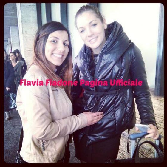 Flavia Fiadone con una fan