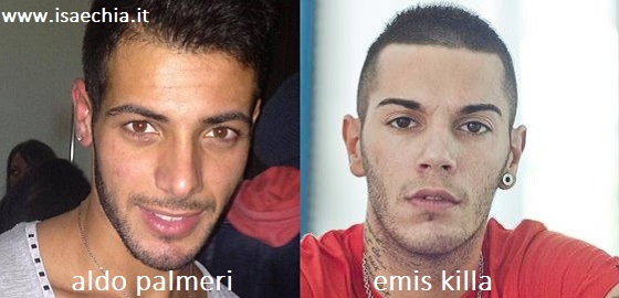 Somiglianza tra Aldo Palmeri ed Emis Killa