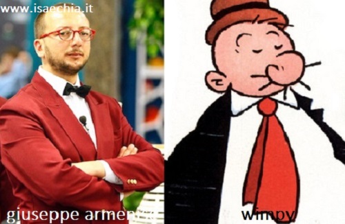 Somiglianza tra Giuseppe Armenise e Wimpy 