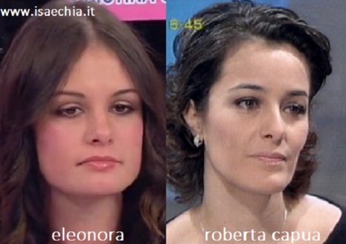 Somiglianza tra Eleonora e Roberta Capua