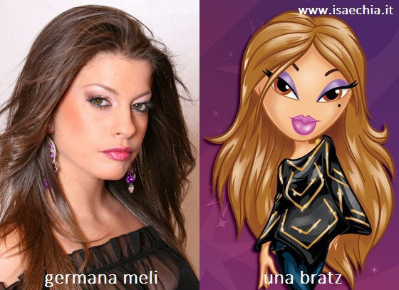 Somiglianza tra Germana Meli e una Bratz