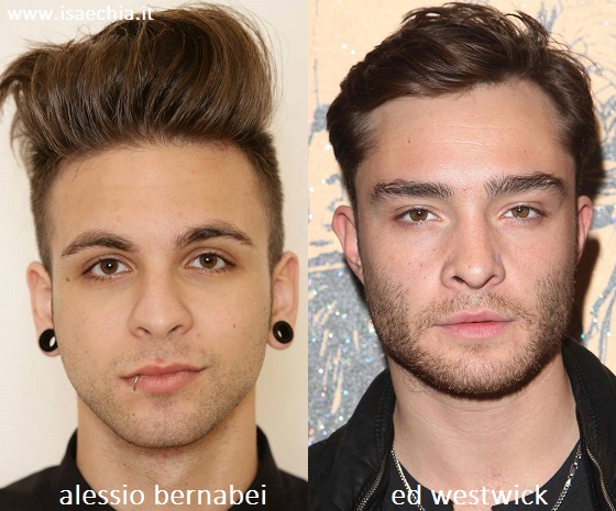 Somiglianza tra Alessio Bernabei e Ed Westwick