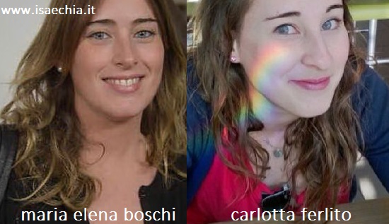 Somiglianza tra Maria Elena Boschi e Carlotta Ferlito