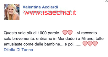 Valentina Acciardi su Facebook