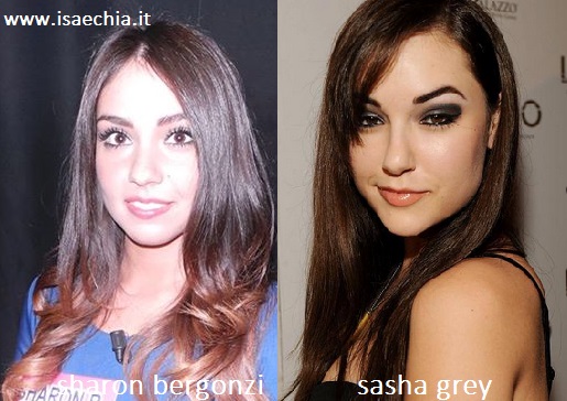 Somiglianza tra Sharon Bergonzi e Sasha Grey