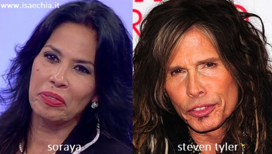 Somiglianza tra Soraya e Steven Tyler