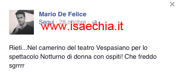 Mario De Felice su Facebook