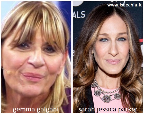 Somiglianza tra Gemma Galgani e Sarah Jessica Parker