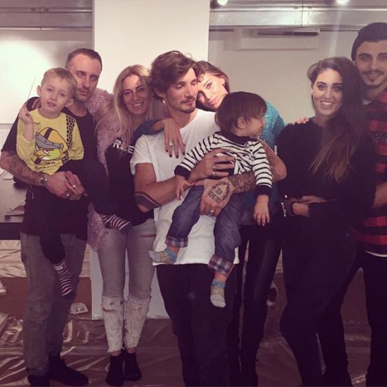 Stefano De Martino, Belen Rodriguez, Santiago De Martino, Cecilia Rodriguez, Francesco Monte