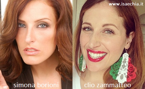 Somiglianza tra Simona Borioni e Clio Zammatteo