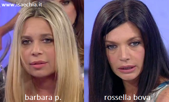 Somiglianza tra Barbara P. e Rossella Bova