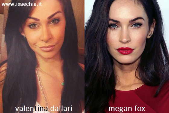 Somiglianza tra Valentina Dallari e Megan Fox