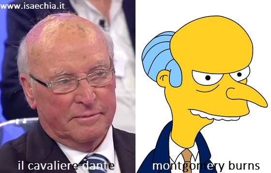 Somiglianza tra Dante e Montgomery Burns