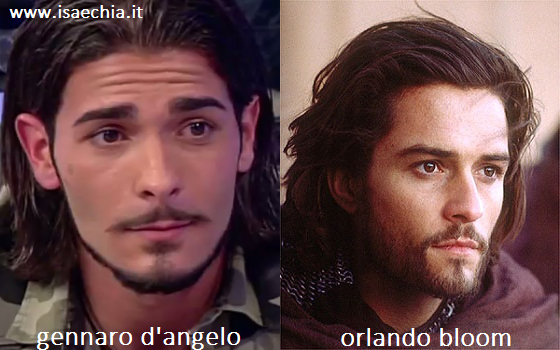 Somiglianza tra Gennaro D'Angelo ed Orlando Bloom