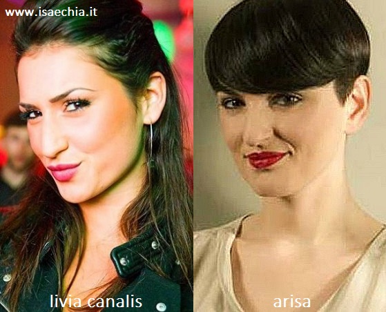 Somiglianza tra Livia Canalis e Arisa