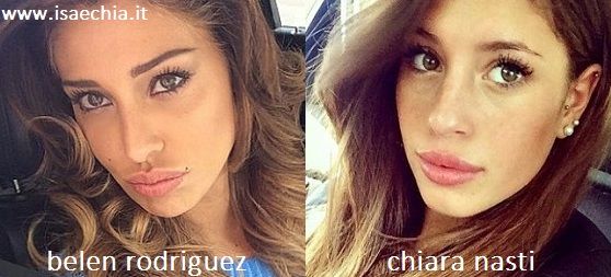 Somiglianza tra Belen Rodriguez e Chiara Nasti