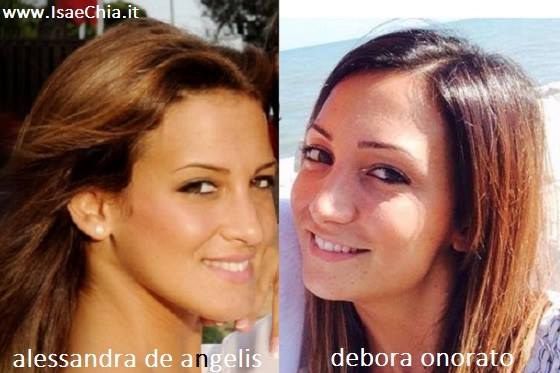 Somiglianza tra Alessandra De Angelis e Debora Onorato