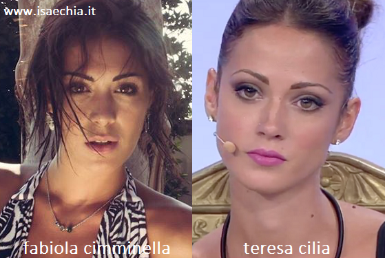 Somiglianza tra Fabiola Cimminella e Teresa Cilia