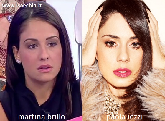 Somiglianza tra Martina Brillo e Paola Iezzi