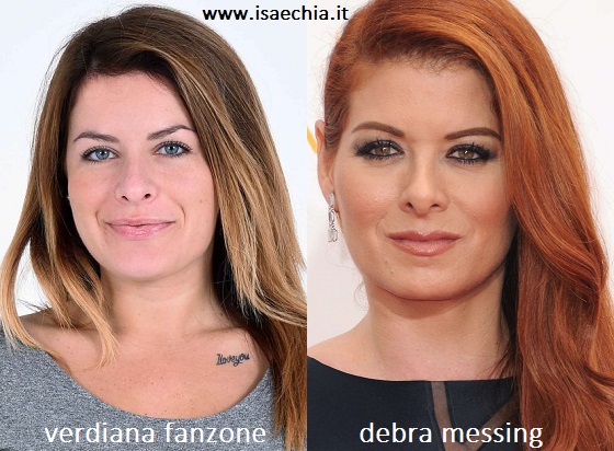 Somiglianza tra Verdiana Fanzone e Debra Messing