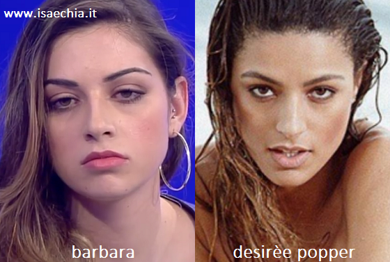 Somiglianza tra Barbara e Desirèe Popper