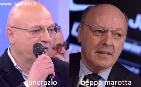 Somiglianza tra Pancrazio e Beppe Marotta