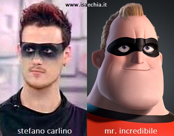 Somiglianza tra Stefano Carlino e Mr. Incredibile