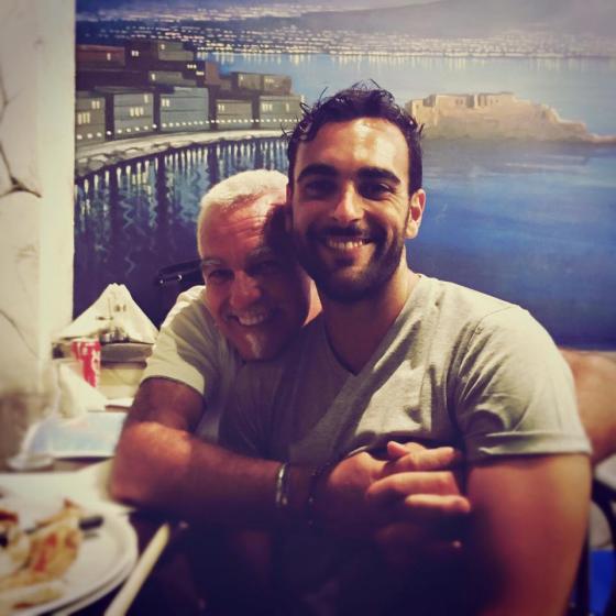 Marco Mengoni con il papà