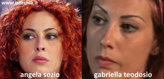 Somiglianza tra Gabriella Teodosio e Angela Sozio