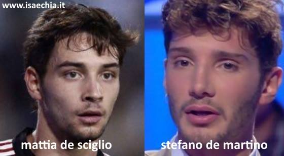 Somiglianza tra Mattia De Sciglio e Stefano De Martino