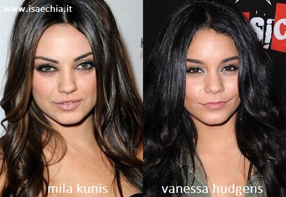 Somiglianza tra Mila Kunis e Vanessa Hudgens