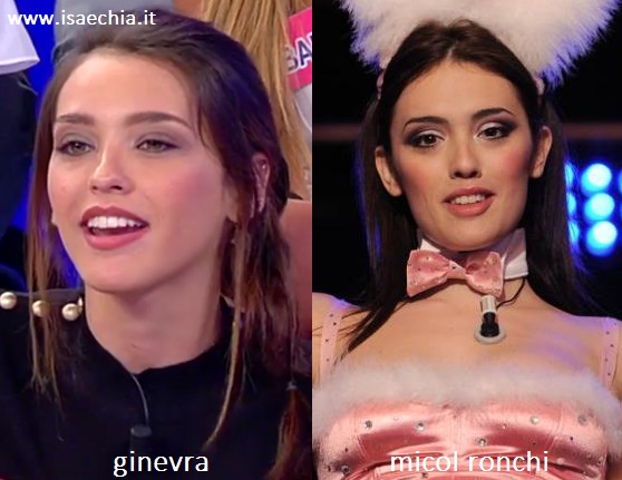 Somiglianza tra Ginevra e Micol Ronchi