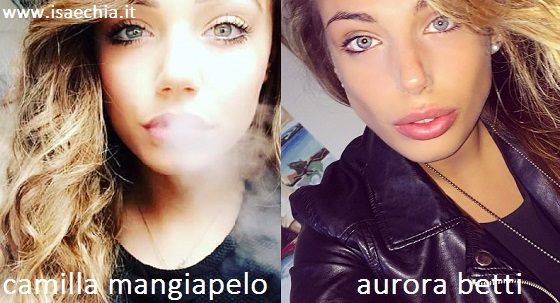 Somiglianza tra Camilla Mangiapelo e Aurora Betti