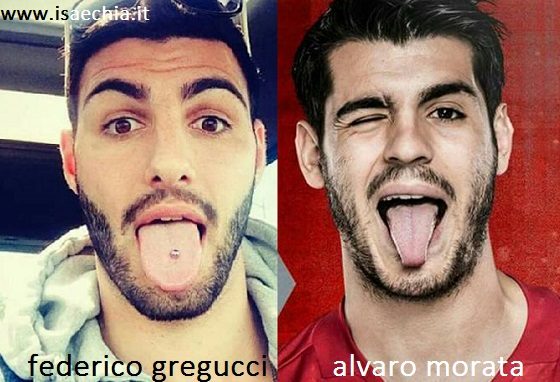 Somiglianza tra Federico Gregucci e Alvaro Morata