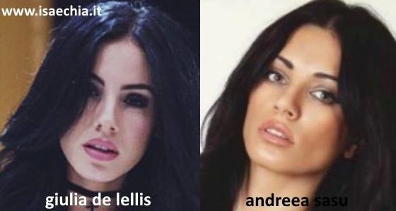 Somiglianza tra Giulia De Lellis e Andreea Sasu