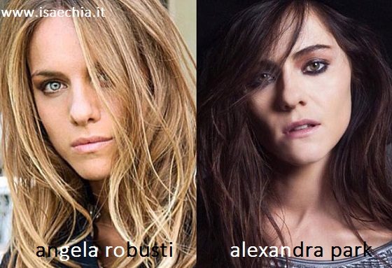 Somiglianza tra Angela Robusti e Alexandra Park