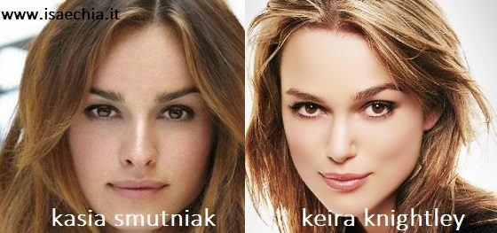 Somiglianza tra Kasia Smutniak e Keira Knightley