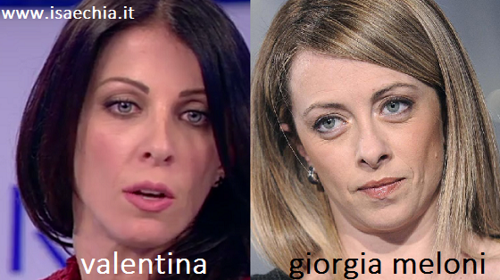 Somiglianza tra Valentina e Giorgia Meloni