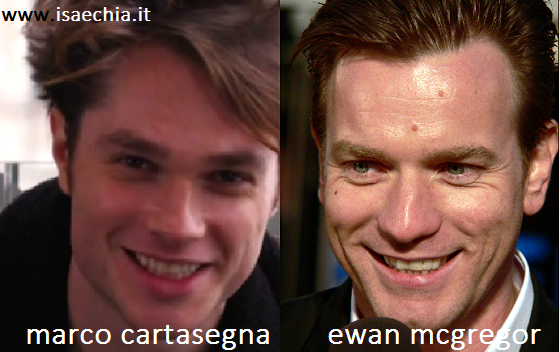 Somiglianza tra Marco Cartasegna e Ewan McGregor