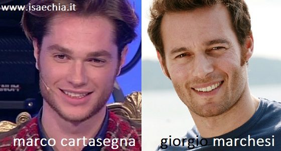 Somiglianza tra Marco Cartasegna e Giorgio Marchesi