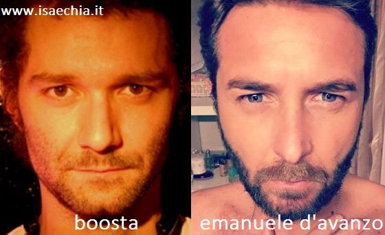 Somiglianza tra Boosta e Emanuele D'Avanzo