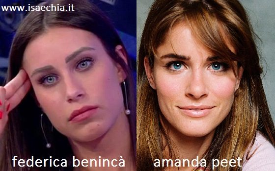 Somiglianza tra Federica Benincà e Amanda Peet