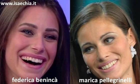 Somiglianza tra Federica Benincà e Marica Pellegrinelli