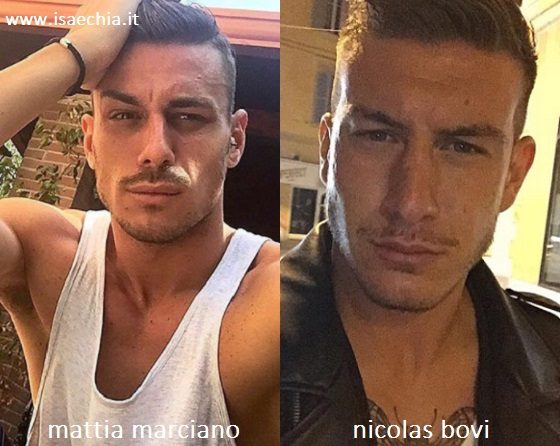 Somiglianza tra Mattia Marciano e Nicolas Bovi