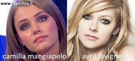 omiglianza tra Camilla Mangiapelo e Avril Lavigne