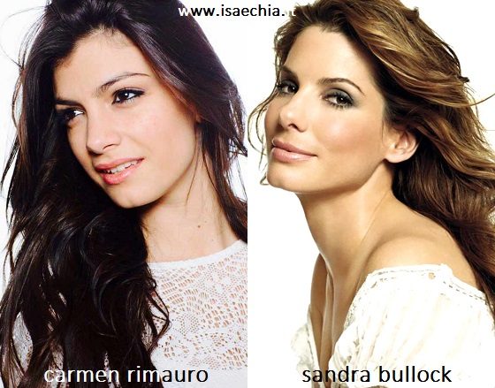 Somiglianza tra Carmen Rimauro e Sandra Bullock