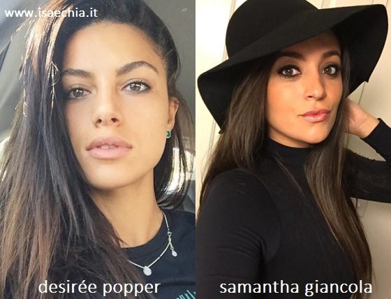 Somiglianza tra Desirée Popper e Sammi Sweetheart